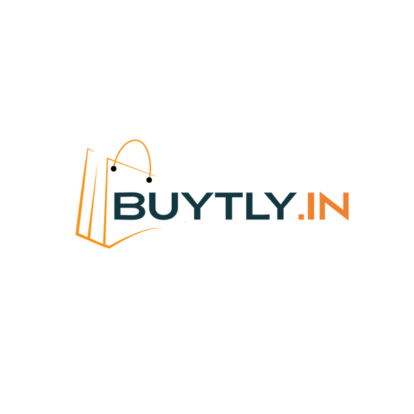 Logo of BUYTLY.IN with a stylized shopping bag on a white background