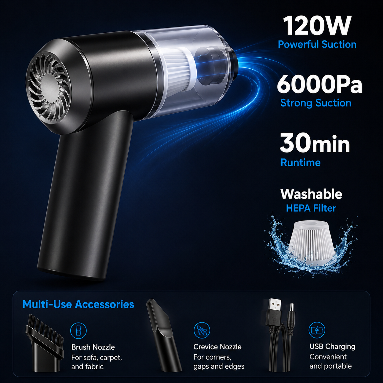 3 in One Vaccum Cleaner